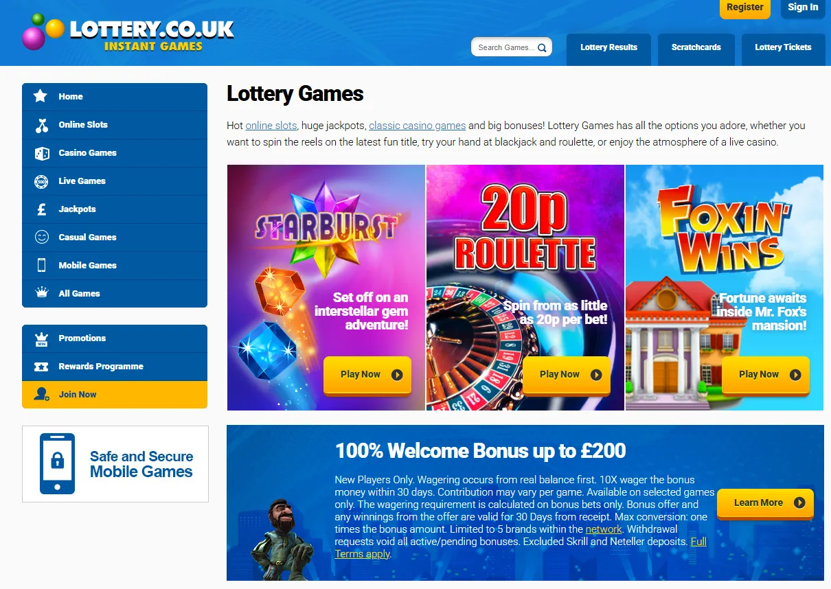 Lottery casino