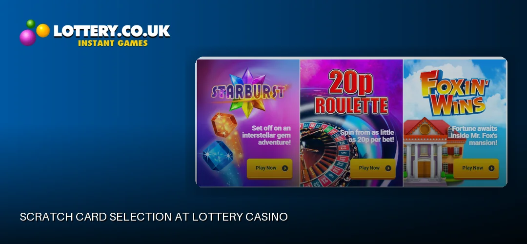 Lottery casino promotional banner