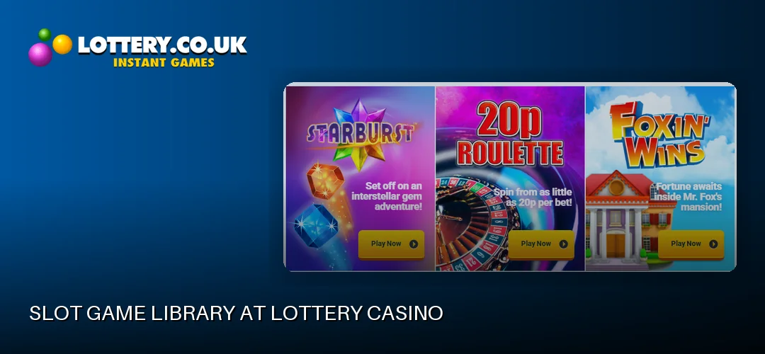Lottery casino promotional banner
